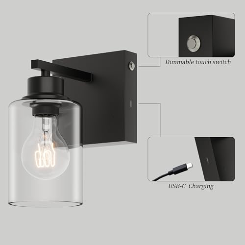 Wireless Battery Operated Wall Sconce Set of Two with Remote Control (2 Count)