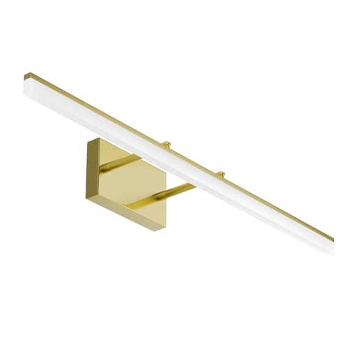 31.5inch Brushed Brass Bathroom Vanity Light Fixtures Modern LED Light Fixtures Gold Vanity Lighing for Bathroom Wall Fixtures 5500K