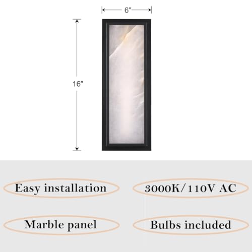 16 Inch Natural Alabaster Bathroom 20W