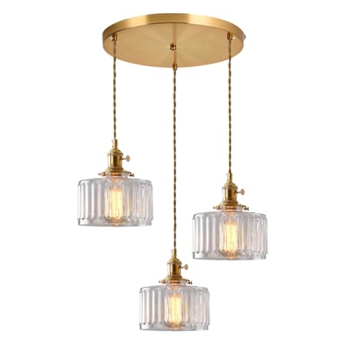 Cluster 3 Light Kitchen Sink Chandelier Glass Ceiling Pendant Light