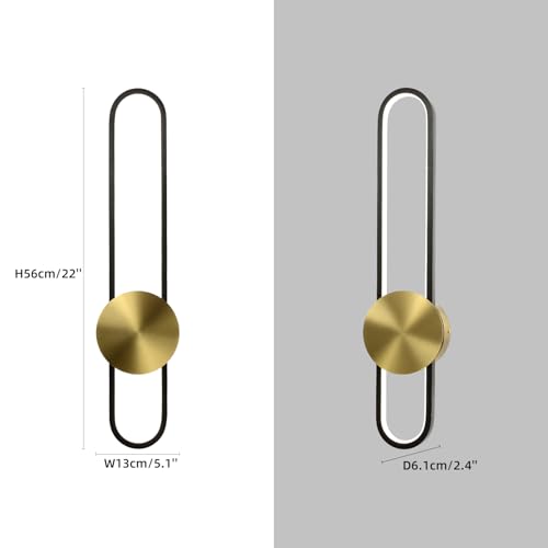 Modern Wall Sconce 4000K Dimmable LED Wall Light Fixture