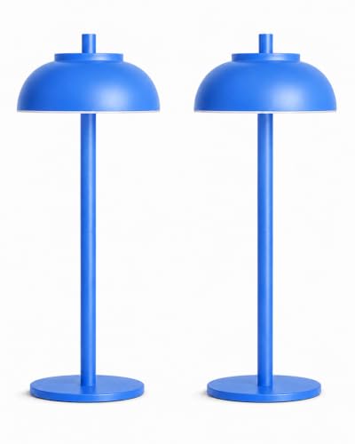 Blue Cordless Table Lamps (2 Count)