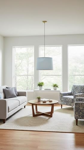 32311A Transitional Hardback Empire Shaped Spider Construction Lamp Shade in Light Blue