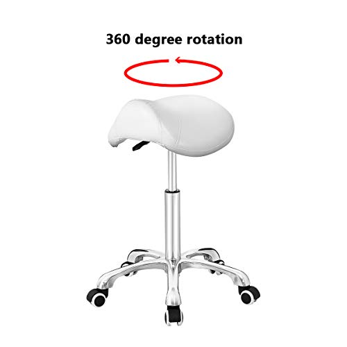 Saddle Stool Rolling Chair for Office Massage Salon Technician Kitchen Spa Drafting