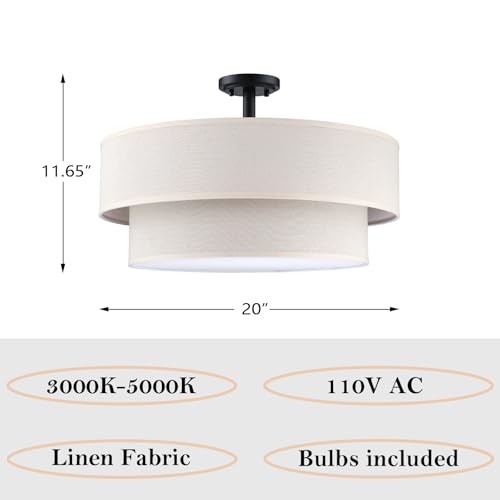 20 Inch LED 24W Adjustable 3000