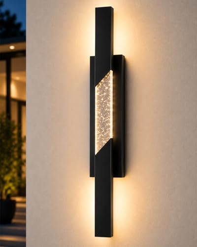 Modern LED Outdoor Wall Sconce (Black / 31.5inch, 1 Pack)
