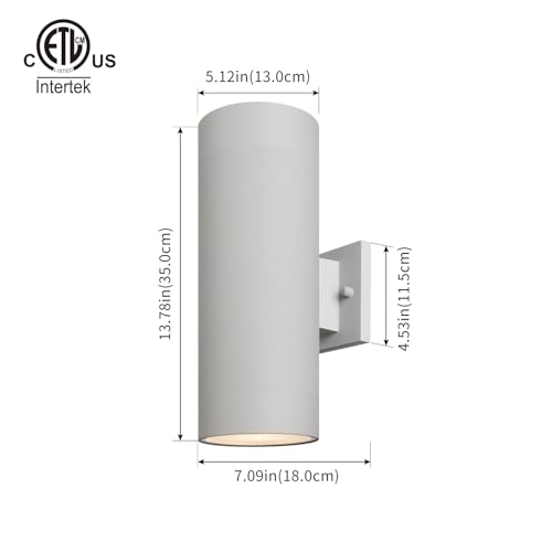14" Modern Outdoor Porch Light in 2 Lights (2 Count)