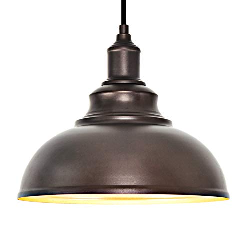 1 Pack Farmhouse Dome Pendant Lights for Kitchen Island Bronze