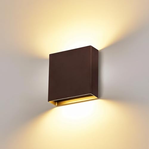 Indoor Outdoor Brown Up and Down Wall Sconce