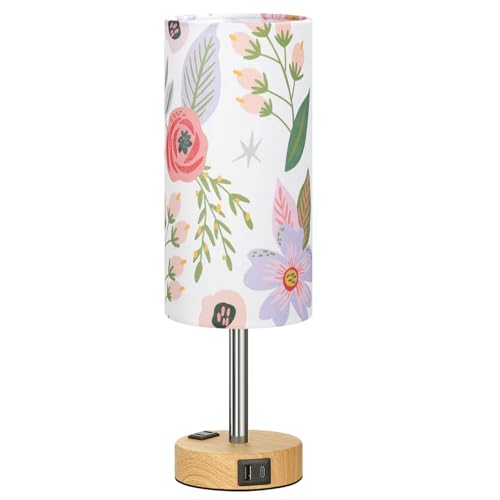Floral Bedside Lamp for Bedroom