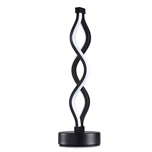 Black Infinity Spiral LED Table Lamp