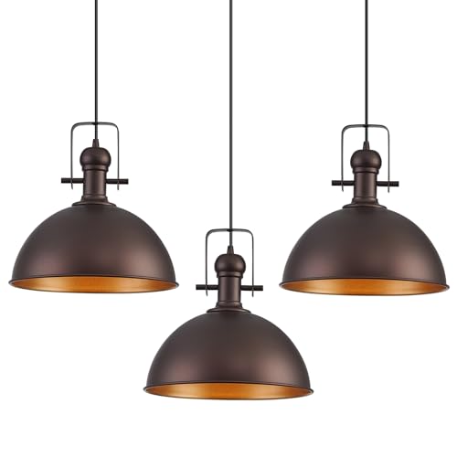 12 Inch ORB Farmhouse Pendant Lights for Kitchen Island 3 Pack (3 Count)