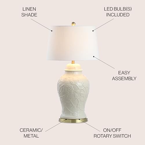 Naiyou Ceramic Chinoiserie Ginger Jar Table Lamp 29.5"