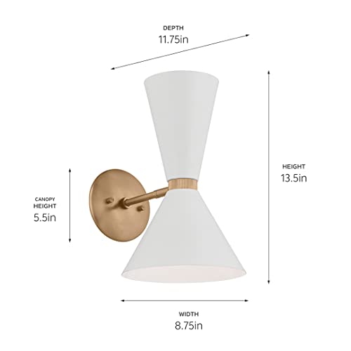 Phix 13.5" 2 Light Wall Sconce Light