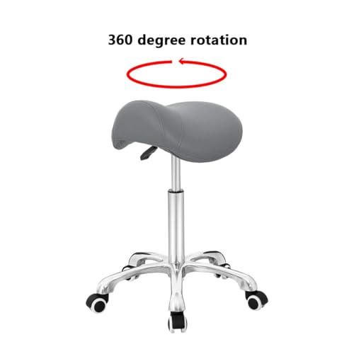 Saddle Stool Rolling Chair for Office Massage Salon Kitchen Spa Drafting