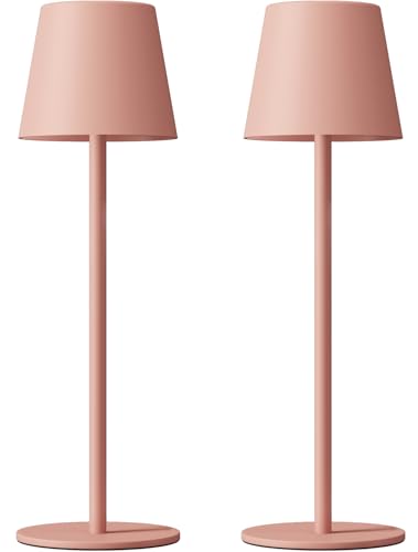 Cordless Table Lamp Rechargeable Pink (2 Count)