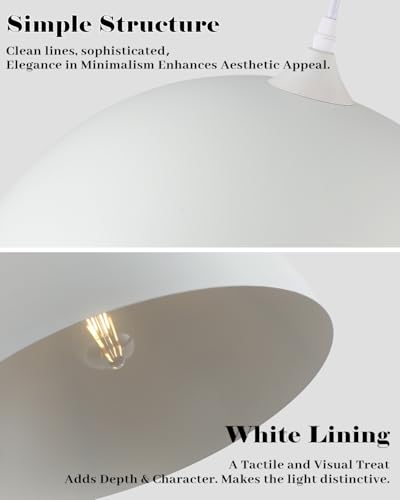 White Pendant Lights Kitchen Island (2 Count)