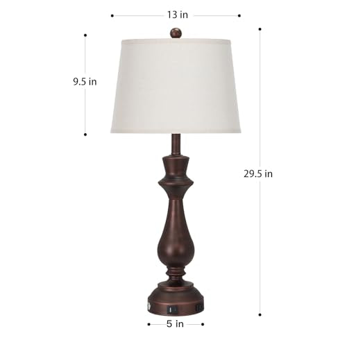 Vintage Table Lamps Set of 2 for Living Room (2 Count)