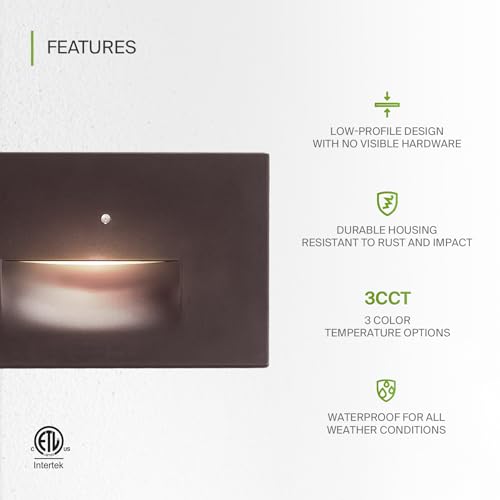LED Recessed Step Light Fixture (4 Count)