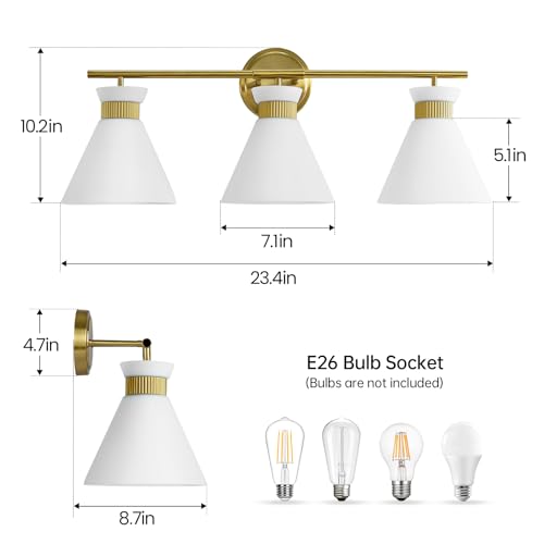 Bathroom Vanity Light Fixtures (3 Count)
