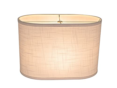 37051A Transitional Oval Hardback Shaped Spider Construction Lamp Shade in Off