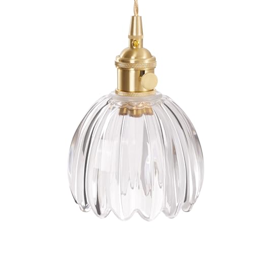 Pendant Light with Clear Tulip Glass Lmapshade