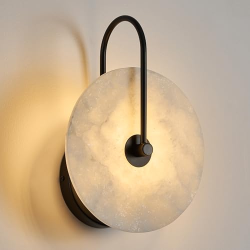 Round Alabaster Wall Sconce