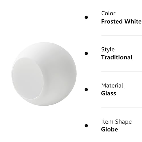 3 Pack Fixture Replacement Globe Shade (3 Count)