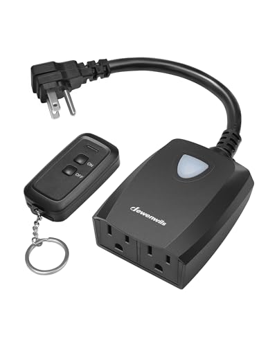 Outdoor Wireless Remote Control Outlet Power Strip Weatherproof