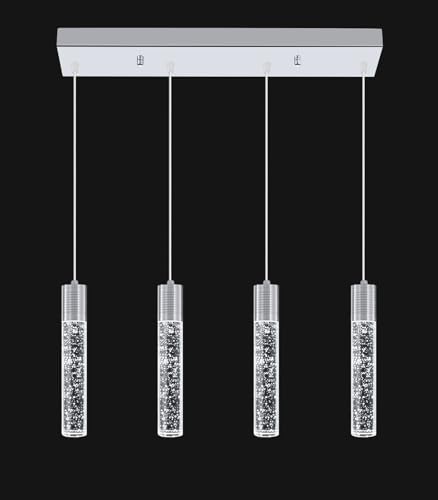 4 Lights Mini Crystal Pendant Light for Kitchen Island (4 Count)