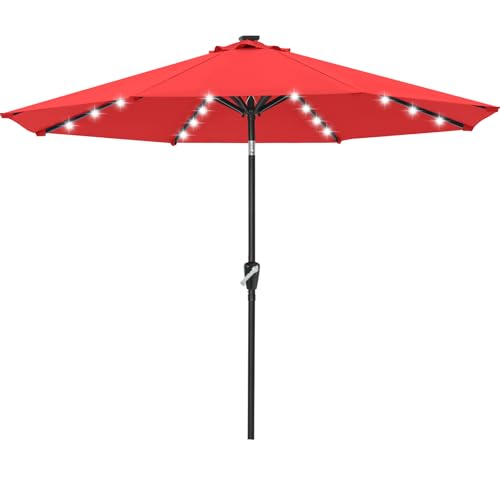 Solar Led Patio Umbrella with 24 Lights 7.5FT