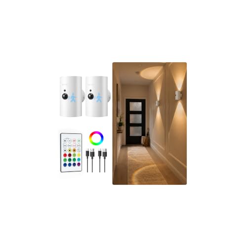 Motion Sensor Wall Sconces (2 Count)