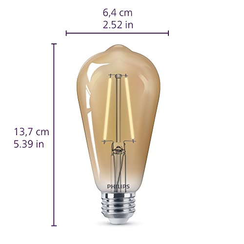 75W ST19 2 Pack Vintage Edison Amber (2 Count)