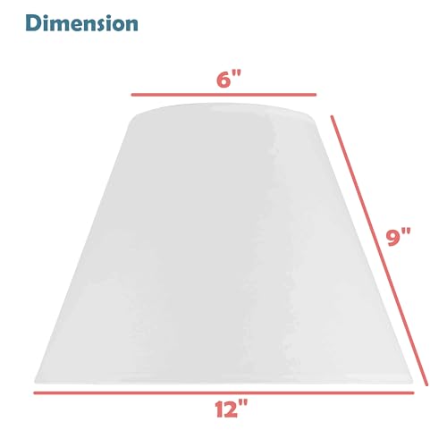 32629A Transitional Empire Shape Spider Construction Lamp Shade in White