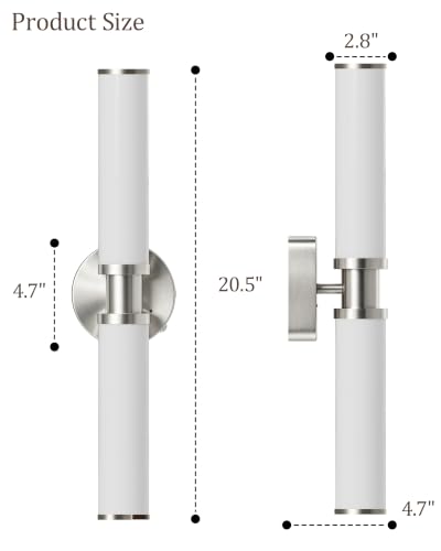 Nickel Wireless Battery Operated Wall Sconces with Remote