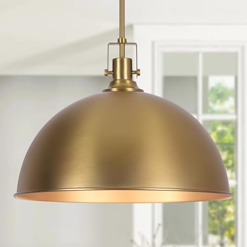 18 Inch Brushed Gold Large Pendant Light Kitchen Island