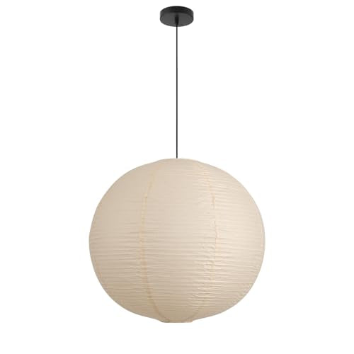 Large Paper Pendant Light with Cord and Canopy