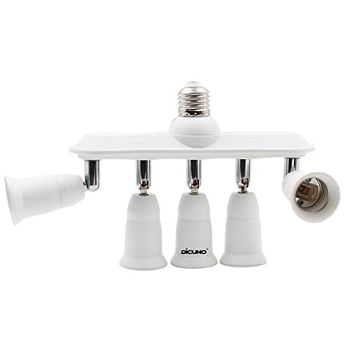Light Socket Splitter 5 Way Adapter