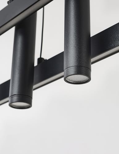 71" Black Linear LED Pendant Light Dimmable for Kitchen Island