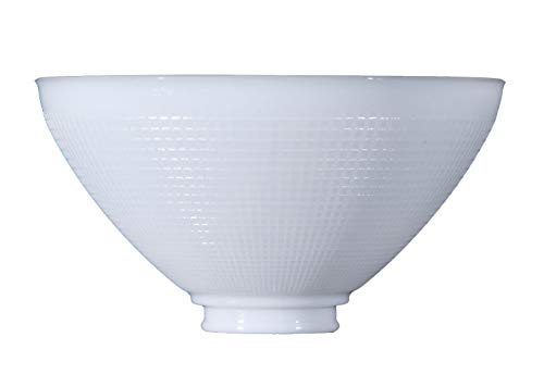 10 Inch Diameter I.E.S Style White Opal Glass Reflector Shade with Waffle Pattern Glass