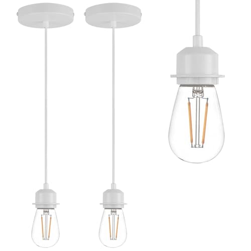 2 Pack Vintage Pendant Light Kit