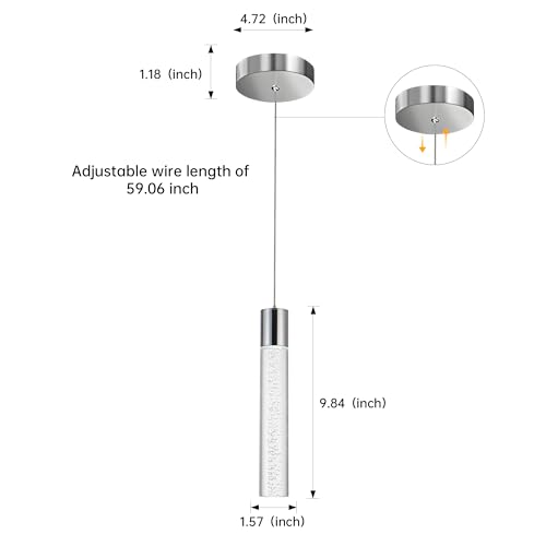 Modern LED Pendant Lights Kitchen Island Lighting (3 Count)