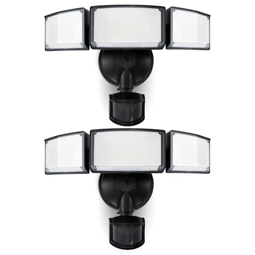 2 Pack 72W 7500LM LED Security Lights Motion Sensor Light Outdoor