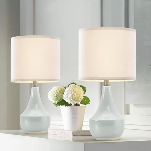 White Linen Small Drum Lampshade