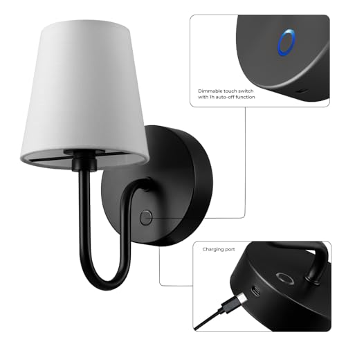65000132 Rechargeable Battery Wall Sconce