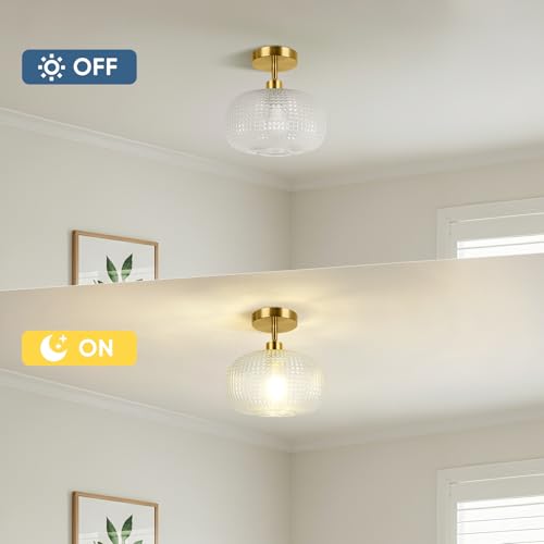 Modern Semi Flush Mount Ceiling Light for Flat and Sloped Ceiling