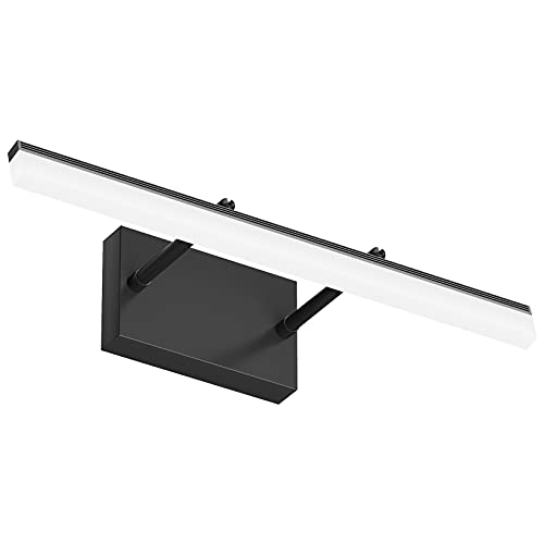 19.7 inch Modern Black Vanity Light Adjustable LED Bathroom Light Fixture Over Mirror Rotatable Vanity Lighting 5500K