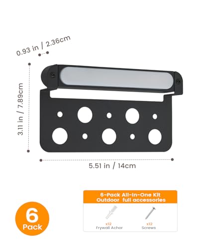 6 Pack 5.51" LED Retaining Wall Lights
