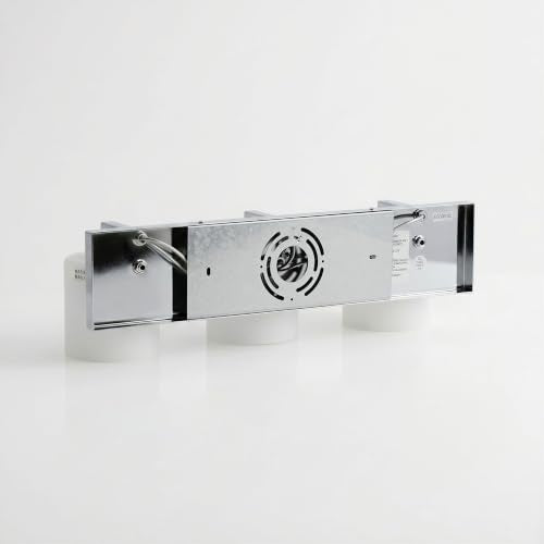 3 Light Chromed Bathroom Vanity Light with White Glass Shades