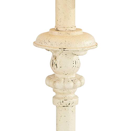 French Candlestick 34" Large Buffet Table Lamps Set of 2 Ivory White (2 Count)